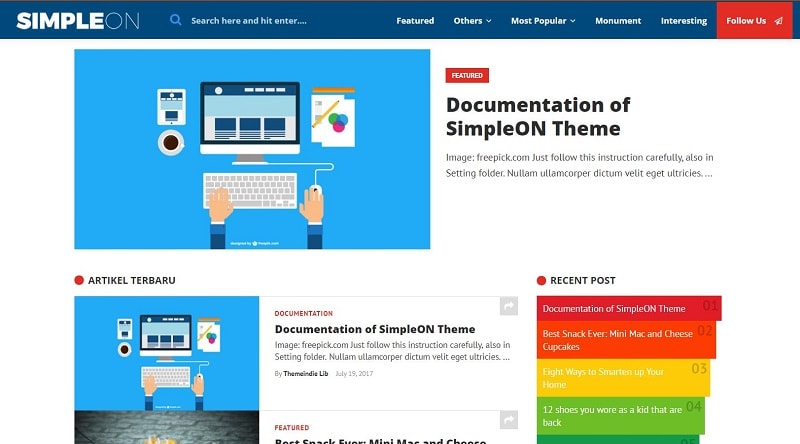 Simpleon Blogger Template