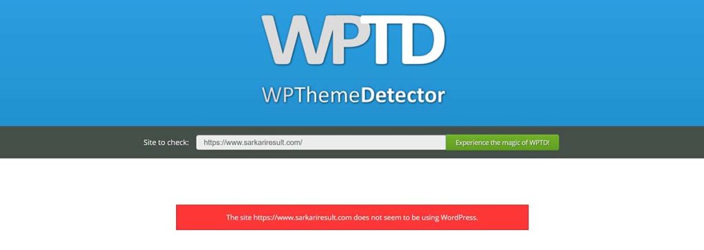 wpthemedetector sarkari result theme download