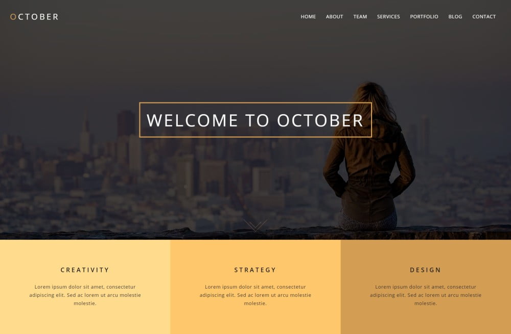 October Download Free Premium WordPress Themes