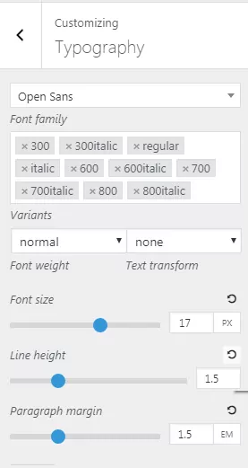 GeneratePress Typography
