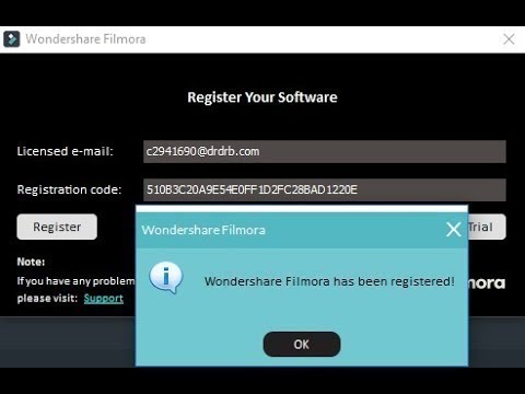  Filmora Registration Code for Free.