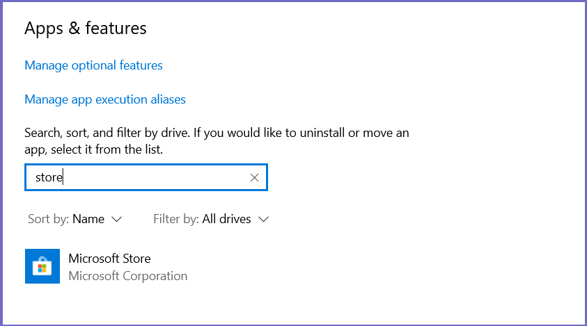 Reset Windows Store Apps